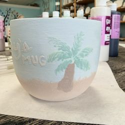 Cone 06 Pottery Painting Studio - Guest mug being made for guests at my house!!! Every visitor has their own mug now.