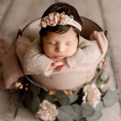 Sheenagal Photography - Newborn girl in a bucket with flowers