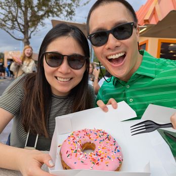 Lard Lad Donuts - The Big Pink. $10.99. Giant donut with sweet, creamy frosting, and sprinkles. Lard Lad Donuts at Universal Studios Florida. - Donuts Near Me - Orlando, Florida Lard Lad Donuts - The Big Pink. $10.99. Giant donut with sweet, creamy frosting, and sprinkles. Lard Lad Donuts at Universal Studios Florida. - Donuts Near Me - Orlando, Florida
