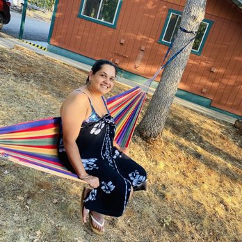 Lassen RV Resort - Me chillin in my hammock - RV Parks Near Me - McArthur, California