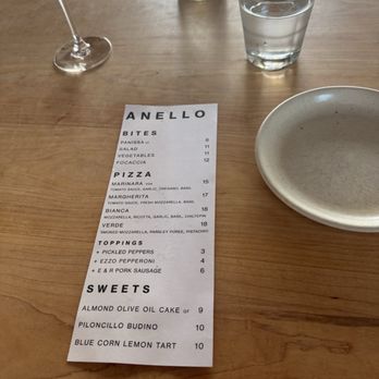 Anello - Menu - Pizza Near Me - Tucson, Arizona