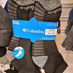 Marshalls - Columbia brand thick athletic socks for men. 6 pairs for $8.99. Also in white and gray colors.