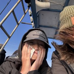 Yaquina Bay Charters - Very cold and windy, even in June, but the marina store sold face warmers!