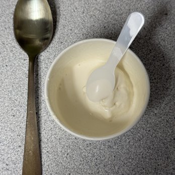 Center Harbor Scoops - Small, $4.75ish... no wonder why it's served with a sample spoon. I think Tinkerbell would love this size. - Ice Cream & Frozen Yogurt Near Me - Center Harbor, New Hampshire