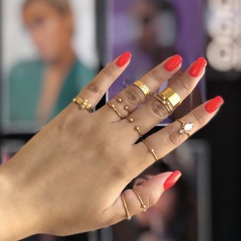 Juliet Nails - Bright pop of color! This was taken the day after I got them done. - Nail Salons Near Me - Los Angeles, California
