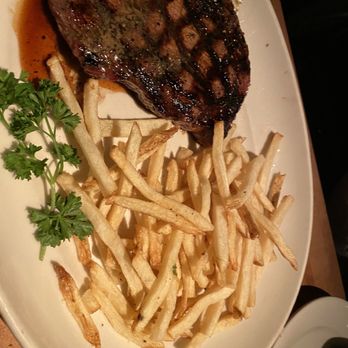 Houston's Restaurant - Wood Cut Rib Eye w/ Fries - Steakhouses Near Me - Pasadena, California