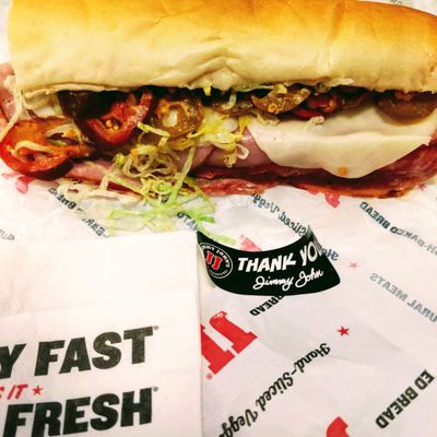 Photo of Jimmy John's - San Francisco, CA, US. The Italian Nightclub with added Jimmy's Peppers.