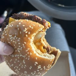Burnt ass patty at least it wasn't undercooked this time!