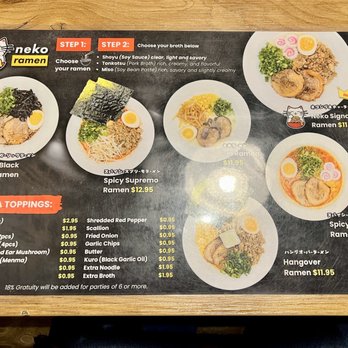Neko Ramen - Menu - Japanese Near Me - Las Vegas, Nevada