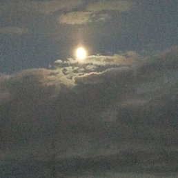 Just past by Great Lakes Crossing Outlets with the Moon shining! :)