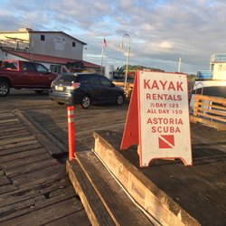 Astoria Scuba and Adventure Sports - Pier side advertising