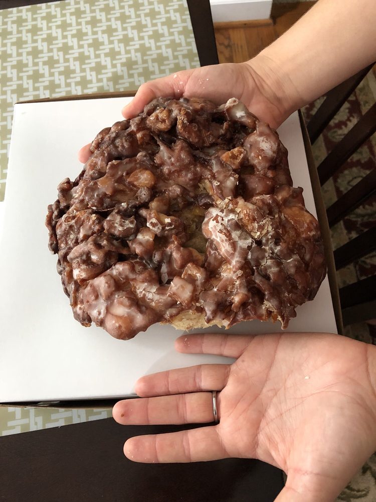 This apple fritter is even bigger than it looks. As big as my face! Yelp