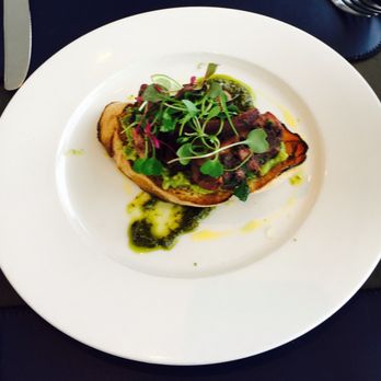 360 Restaurant - Squid avocado toast - Canadian (New) Near Me - Toronto, Ontario