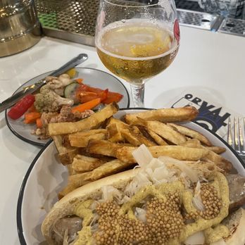 Prost Beer Hall - Sausage in a bun - Cocktail Bars Near Me - Elk Grove, California Prost Beer Hall - Sausage in a bun - Cocktail Bars Near Me - Elk Grove, California