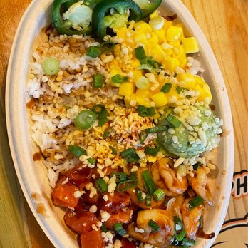 Poke Fin - Kimchi shrimp and spicy tuna - Poke Near Me - Satellite Beach, Florida