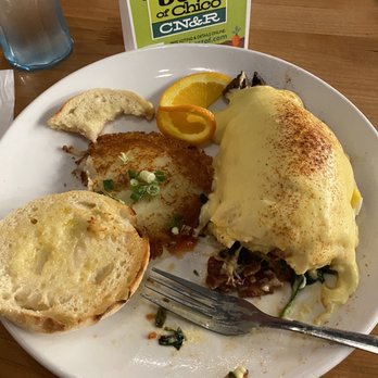 The Roost Cafe - Small plate containing my order. Best of Chico? - Breakfast & Brunch Near Me - Chico, California
