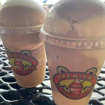 Jeremiah's Italian Ice - Sea salt caramel swirl and the p-nutty with chocolate - Desserts Near Me - Windermere, Florida