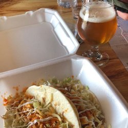 Every Day Jakes - Smoked Pulled Pork Tacos with hot sauce. Really good!