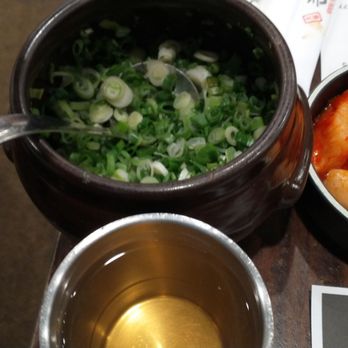 Kunjip - Got barley tea and a Communion style container for sliced green onions - Korean Near Me - Santa Clara, California Kunjip - Got barley tea and a Communion style container for sliced green onions - Korean Near Me - Santa Clara, California