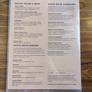 Sisters Saloon & Ranch Grill - Menu - American Near Me - Sisters, Oregon Sisters Saloon & Ranch Grill - Menu - American Near Me - Sisters, Oregon