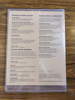 Menu photo 2 Sisters Saloon & Ranch Grill Sisters, OR Menu photo 2 Sisters Saloon & Ranch Grill Sisters, OR