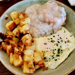 Biscuits & Turkey Sausage Gravy With Eggs