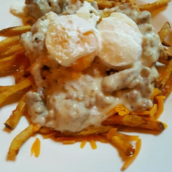 El Moro Spirits & Tavern - Best breakfast ever. A.M. Poutine. Housemade fries, gravy, sausage, eggs (I ordered mine poached) and cheddar cheese. OMG. - New American Near Me - Durango, Colorado El Moro Spirits & Tavern - Best breakfast ever. A.M. Poutine. Housemade fries, gravy, sausage, eggs (I ordered mine poached) and cheddar cheese. OMG. - New American Near Me - Durango, Colorado