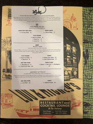 Menu photo 6 Lou & Mickey's San Diego, CA