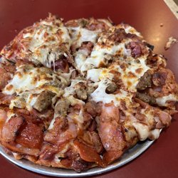 Abby's Legendary Pizza - All meat combo.