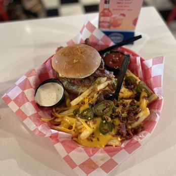 Hut’s Hamburgers - Burger and loaded cheese fries - Burgers Near Me - Austin, Texas Hut’s Hamburgers - Burger and loaded cheese fries - Burgers Near Me - Austin, Texas