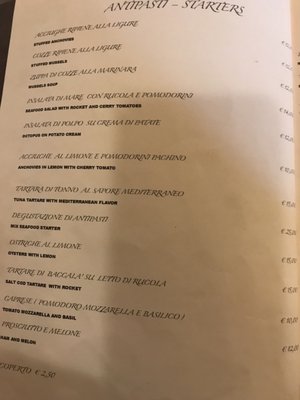 Menu photo 4 La Taverna Monterosso Al Mare, SP