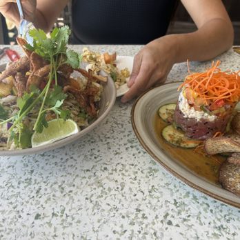 C Level - Thai Chicken Salad and Ahi, Crab & Avocado Stack - New American Near Me - San Diego, California C Level - Thai Chicken Salad and Ahi, Crab & Avocado Stack - New American Near Me - San Diego, California