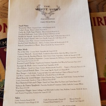 The White Hart - Menu - Pubs Near Me - Ware, HRT The White Hart - Menu - Pubs Near Me - Ware, HRT