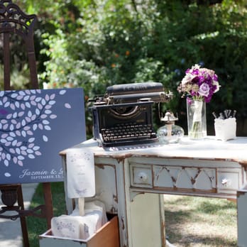 Heirloom Vintage Rentals - Rented the easel & typewriter. The easel held a custom art piece that served as our sign in book. Guests signed each leaf. - Party Equipment Rentals Near Me Heirloom Vintage Rentals - Rented the easel & typewriter. The easel held a custom art piece that served as our sign in book. Guests signed each leaf. - Party Equipment Rentals Near Me