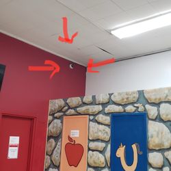 Merry Mart Uniforms - Why is there a camera above the fitting rooms?!