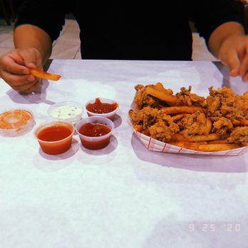 Crackin Crawfish - Fried calamari & Cajun fries with 4 sauces! - Cajun/Creole Near Me - Charlotte, North Carolina