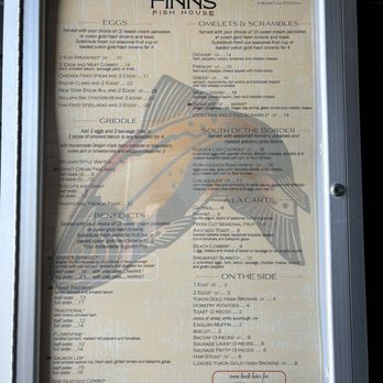 Finn's Fish House - Menu - Seafood Near Me - Seaside, Oregon