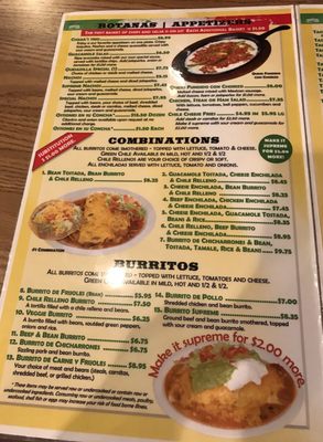 Menu photo 4 Chakas Mexican Restaurant Denver, CO