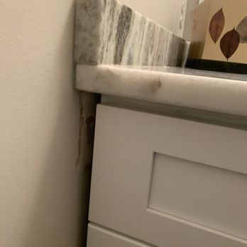 Monument Marble and Granite - Damaged drywall after installing "professionally" - Countertop Installation Near Me - Woodbridge, Virginia Monument Marble and Granite - Damaged drywall after installing "professionally" - Countertop Installation Near Me - Woodbridge, Virginia