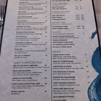 The Royce Wood-Fired Steakhouse - Menu as of 9/2025 - Steakhouses Near Me - Pasadena, California The Royce Wood-Fired Steakhouse - Menu as of 9/2025 - Steakhouses Near Me - Pasadena, California