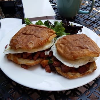 Red Eye Cafe - Cubed Corn Beef sandwich with Red Eye salad on the side - Cafes Near Me - Montclair, New Jersey