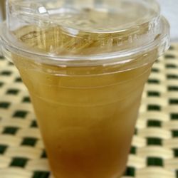 Iced peppermint Thai tea.