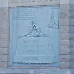 Dubois County Soldiers & Sailors Monument - relief on the east side of the monument