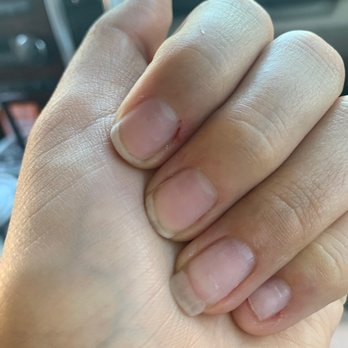 Jenny Nails & Spa - Didn't bother to file nails, clean dirt and my cuticle is bleeding. - Nail Salons Near Me - San Antonio, Texas