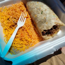 One of two huge carne asada burritos in the #15 combo!