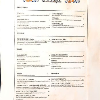 Amalfi - Menu 1 - Italian Near Me - Orlando, Florida