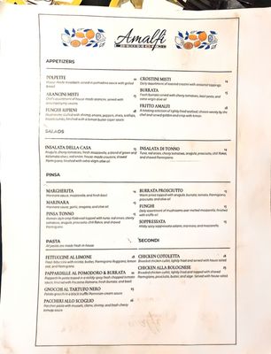 Menu photo 1 Amalfi Orlando, FL
