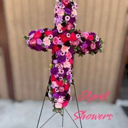 April Showers Florist - Sympathy Cross