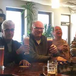 Café NaNu - Guys having beer at NaNu