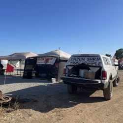 Cajun Shrimp - Cajun shrimp fruit stand.